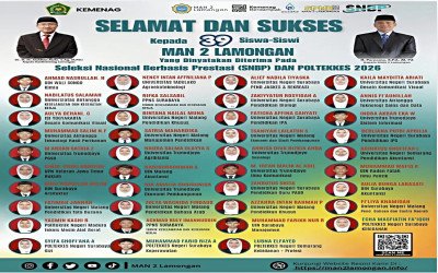 39 Siswa MAN 2 Lamongan Lolos SNBP dan Poltekkes 2026